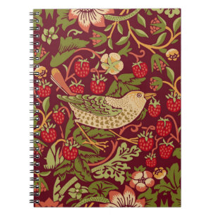 Caderno Espiral Notebook William Morris Strawberry Thef