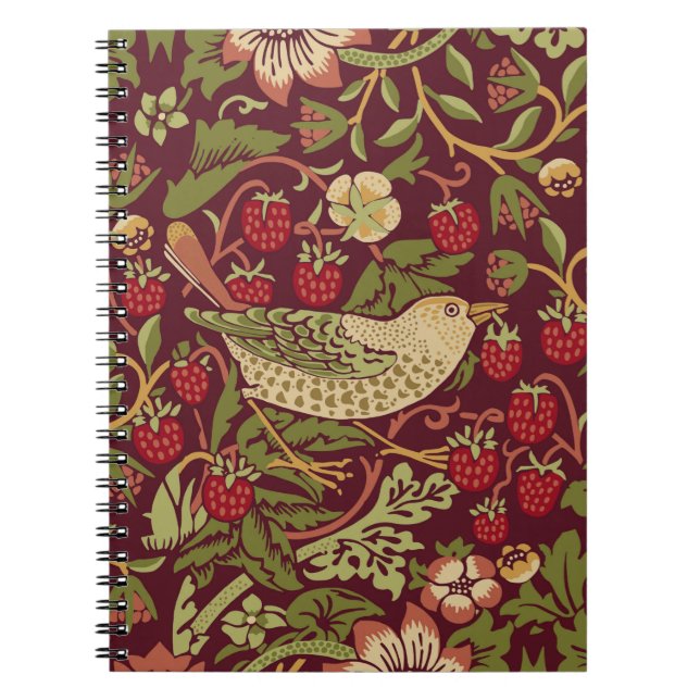 Caderno Espiral Notebook William Morris Strawberry Thef (Frente)