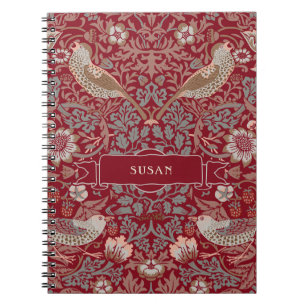 Caderno Espiral Notebook William Morris Strawberry Thef
