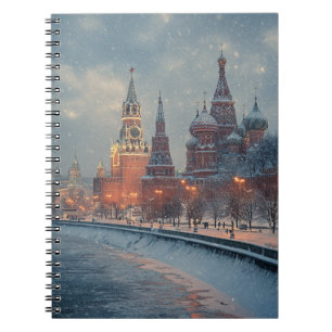 Caderno Espiral Notebook Winter in Red Square - Snowfall Edition