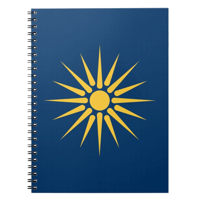 Caderno Espiral Notebook with Flag of Macedonia, Greece (Frente)