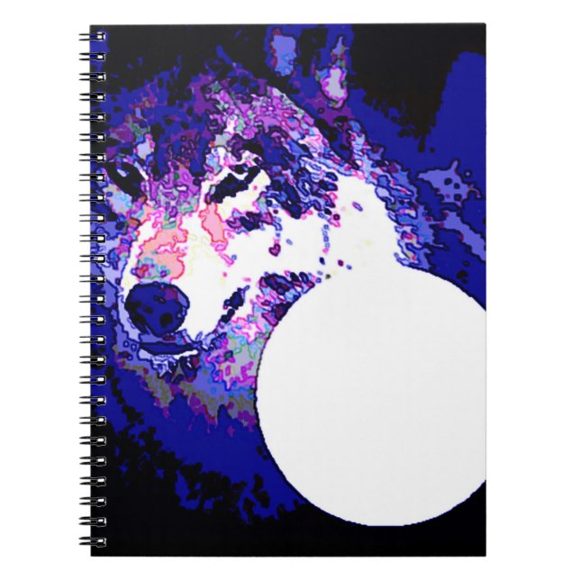 Caderno Espiral Notebook Wolf & Moon (Frente)