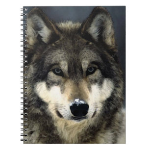 Caderno Espiral Notebook Wolf Portrait