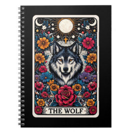 Caderno Espiral Notebook Wolf Spirit Tarot Card