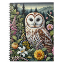 Notebook Woodland Owl Spiral | Cute Owl-Themed