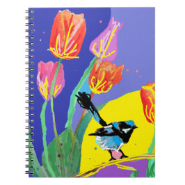 Caderno Espiral Notebook Wren Floral Wrens Bird