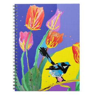 Caderno Espiral Notebook Wren Floral Wrens Bird