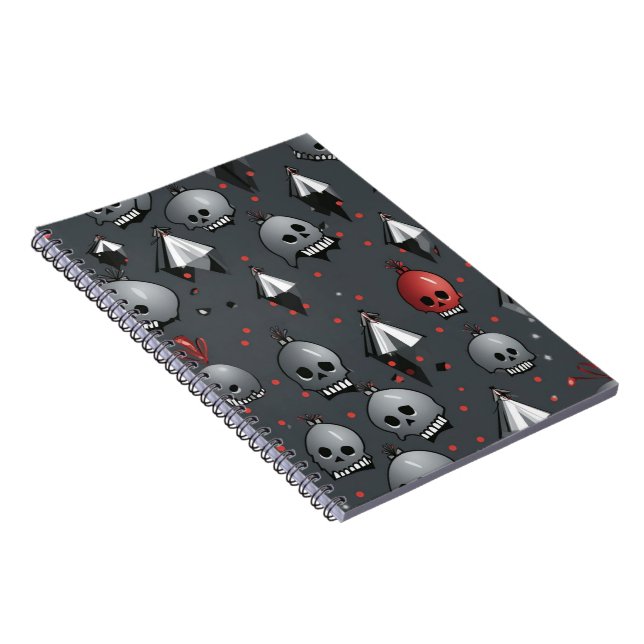Caderno Espiral Notebook Xmas Skull (Lado Direito)