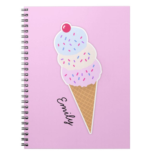 Caderno Espiral Notebook Yummy Icecream Cone Spiral (Frente)