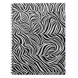 Caderno Espiral Notebook Zebra Print Monocromático