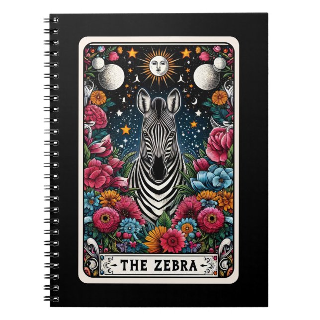 Caderno Espiral Notebook Zebra Spirit Tarot Card (Frente)
