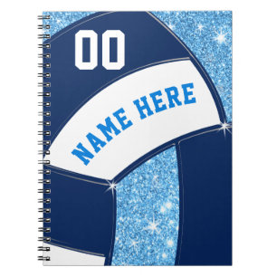 Caderno Espiral Notebooks com Marinho Claro Azul Personalizados, V