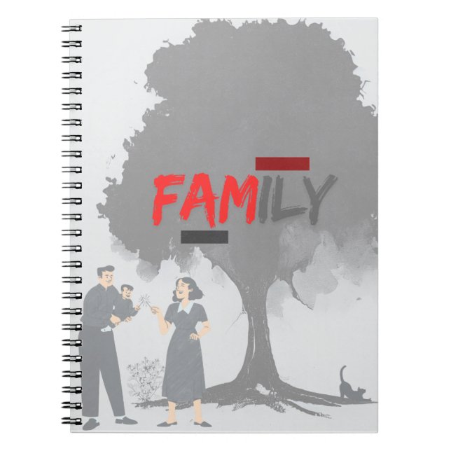 Caderno Espiral notebooks da família (Frente)