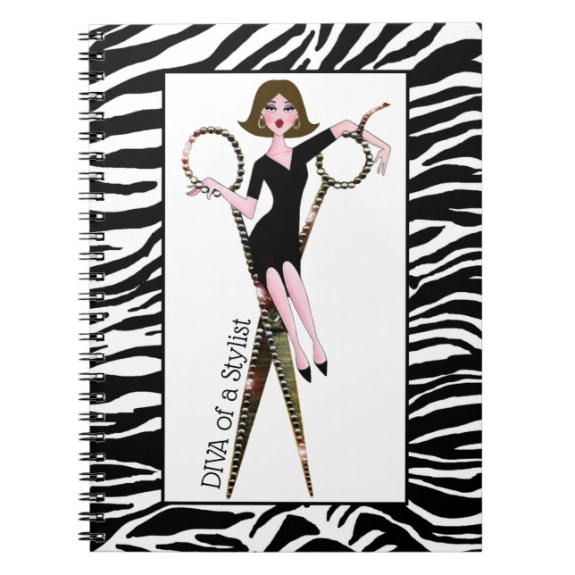 Caderno Espiral Notebooks "Diva of a Stylist" (Frente)