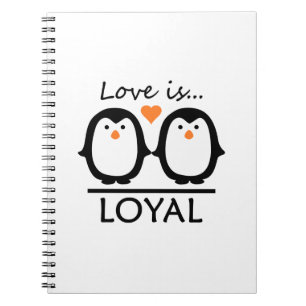 Caderno Espiral Notebooks Penguin Love