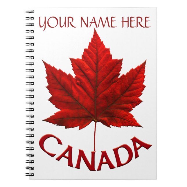 Caderno Espiral Notebooks personalizados Diário Souvenir Canadá (Frente)