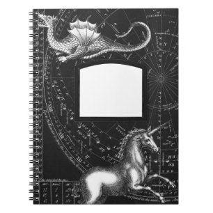 Caderno Espiral Notepad de constelação de criaturas mágicas