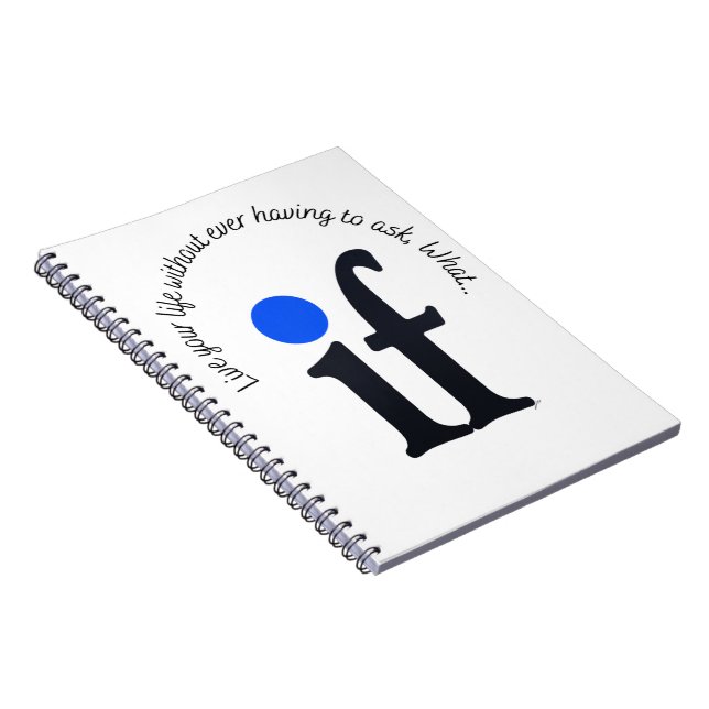 Caderno Espiral Notepad Inspiracional 'What if' (Lado Direito)