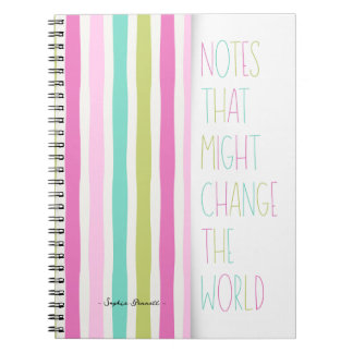 Caderno Espiral Notes That Might Change the World – Colorful Strip