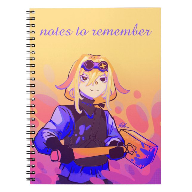 Caderno Espiral Notes to remember, anime, strong girl (Frente)