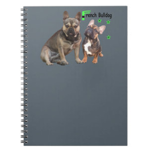 Caderno Espiral Notizblock französische Bulldoggen