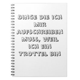 Caderno Espiral Notizbuch