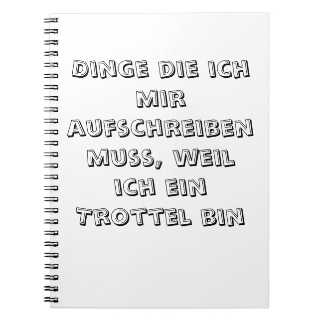 Caderno Espiral Notizbuch (Frente)
