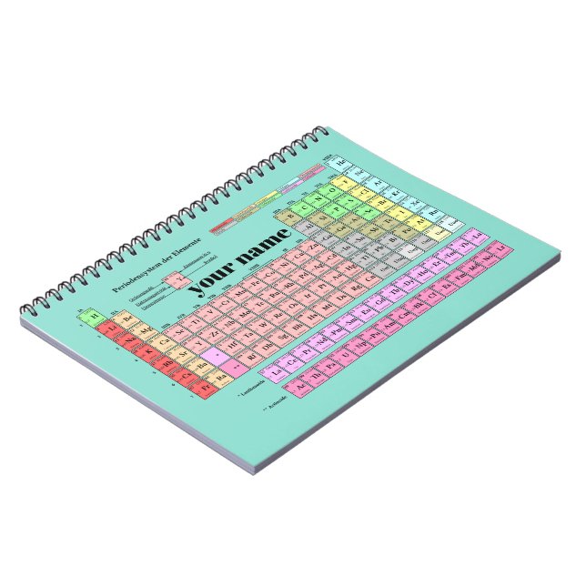 Caderno Espiral Notizbuch Periodensystem der Elemente (Left Side)