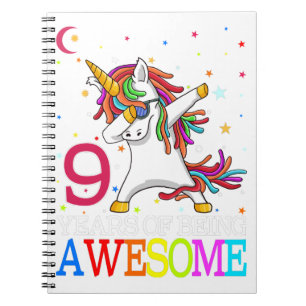 Caderno Espiral Noturno Dabbing Unicorn Party - 9 Anos