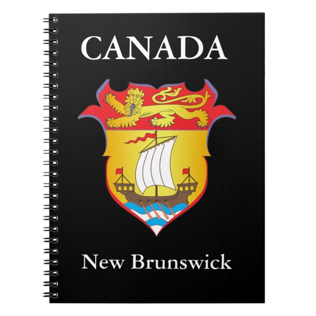 Caderno Espiral Nova casaco de armas de Brunswick (Frente)
