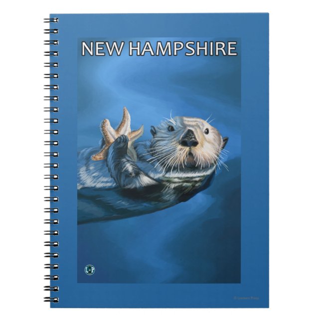 Caderno Espiral Nova Cena de Rodapé de HampshireSea (Frente)