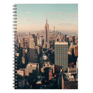Caderno Espiral Nova Iorque arranha-céus telhados de telhados vis