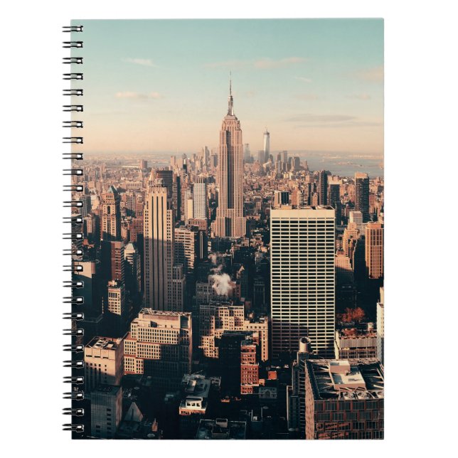 Caderno Espiral Nova Iorque arranha-céus telhados de telhados visõ (Frente)