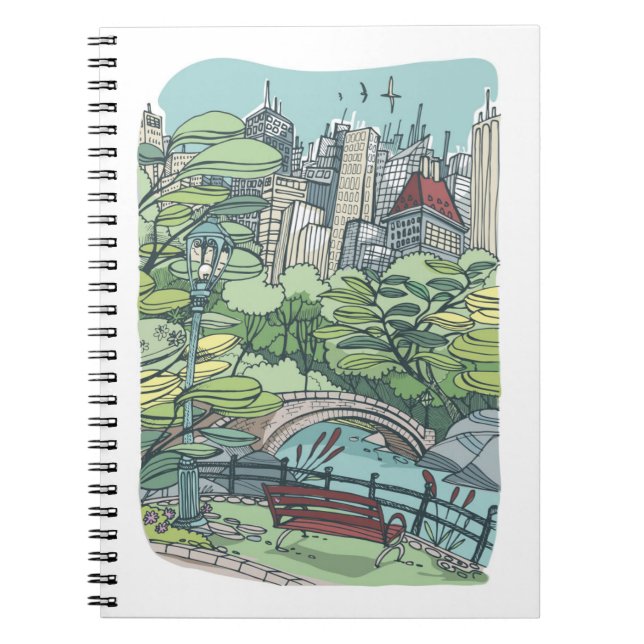 Caderno Espiral Nova Iorque do Central Park |, NY (Frente)