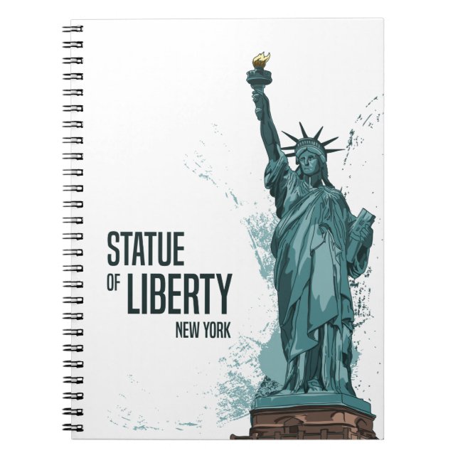 Caderno Espiral Nova Iorque. Estátua da liberdade (Frente)