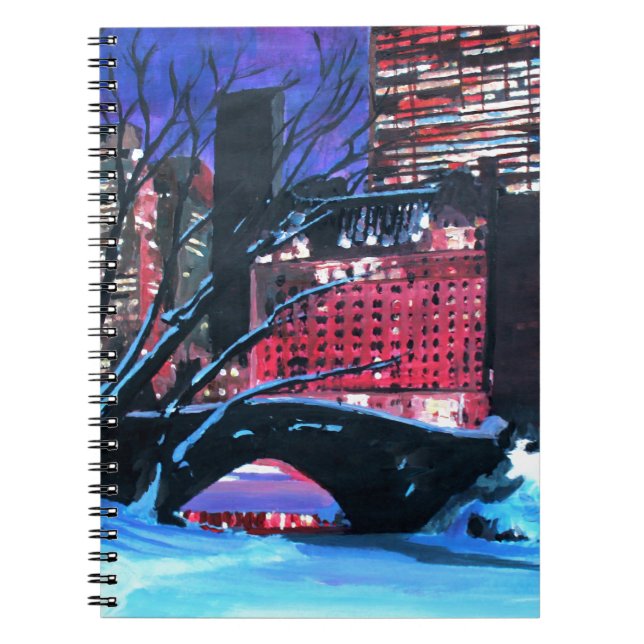 Caderno Espiral Nova Iorque - inverno do Central Park (Frente)