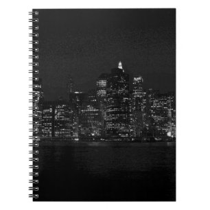 Caderno Espiral Nova Iorque preta & branca