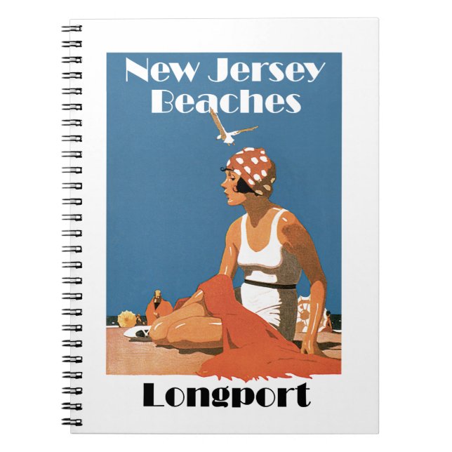 Caderno Espiral Nova Jersey Beaches ~ Longport (Frente)