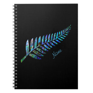 CADERNO ESPIRAL NOVA ZEALAND FERN PAUA PERSONALIZADA