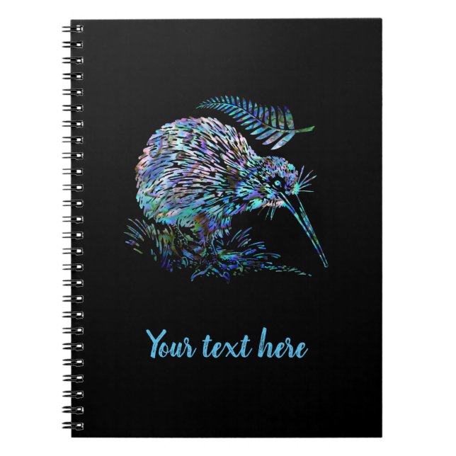 CADERNO ESPIRAL NOVA ZEALAND KIWI PAUA PERSONALIZADA (Frente)