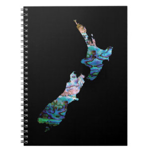 CADERNO ESPIRAL NOVA ZEALAND MAP SIMPLES PAUA