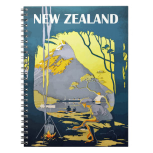 Caderno Espiral Nova Zelândia, Acampando na Floresta,