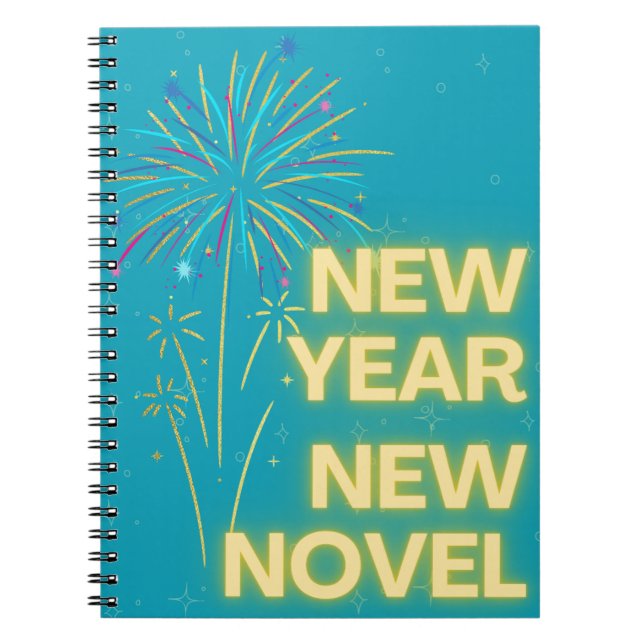 Caderno Espiral Novo ano Novo notebook para Escrevendo de novos fo (Frente)
