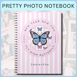 Caderno Espiral Novo Ano Novo Você Borboleta Nome Personalizado An
