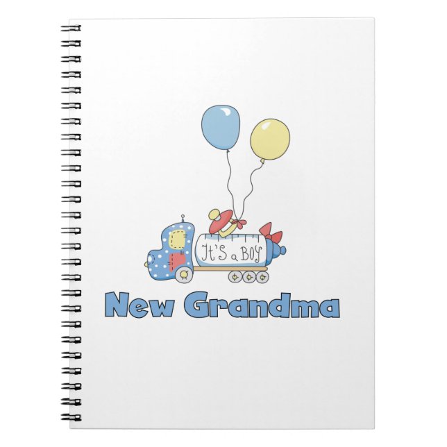 Caderno Espiral Novo caminhão é um garoto dote (Frente)