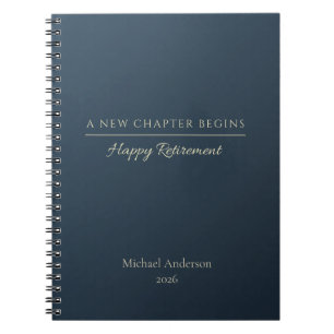 Caderno Espiral Novo Capítulo Começa Nome Ano de Aposentadoria