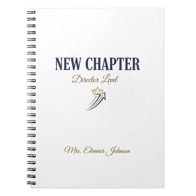 Caderno Espiral Novo Diretor de Capítulo Personalizado (Frente)