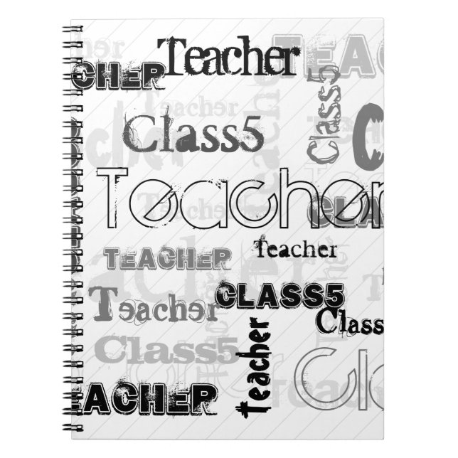 Caderno Espiral NOVO! Oferta de Classe de TEACHER de Nuvem Chamada (Frente)