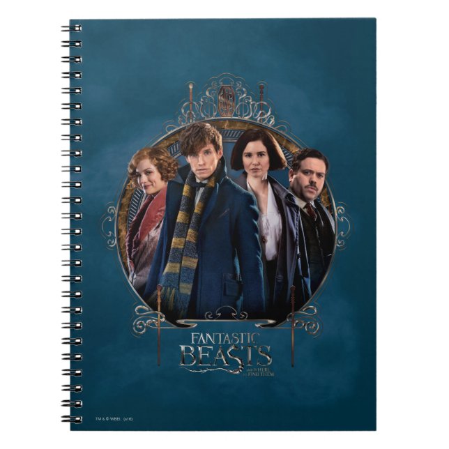 Caderno Espiral NOWT SCAMANDER™ e Arte da Empresa Quadro Nouveau (Frente)