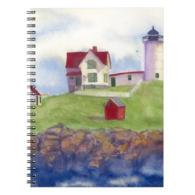 Caderno Espiral Nubble Light House York Maine (Frente)